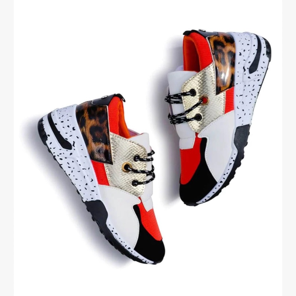 Leopard Fashion Sneakers - Milk Money - SZ 7 - NEW